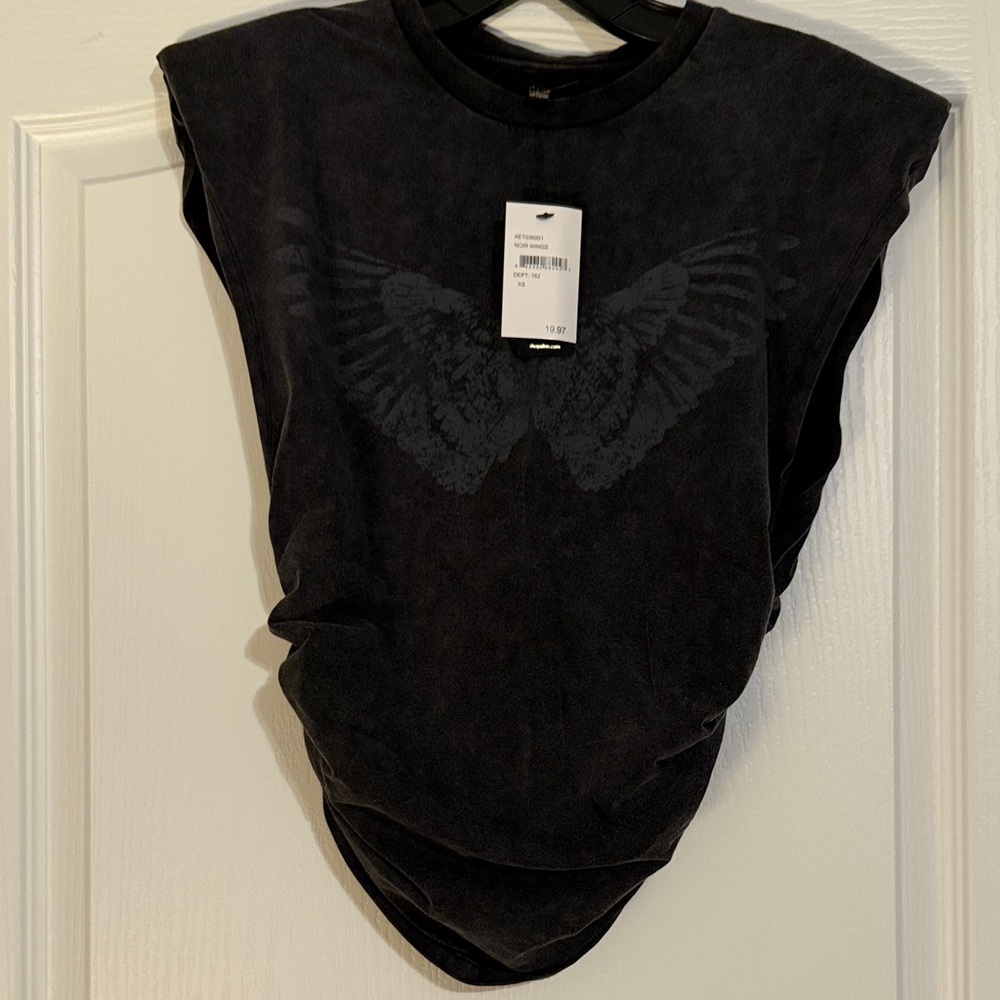 AFRM Charcoal Wing Graphic Muscle Tee